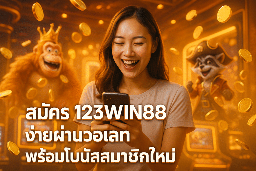 สมัคร 123WIN88 ง่ายผ่านวอเลท พร้อมโบนัสสมาชิกใหม่