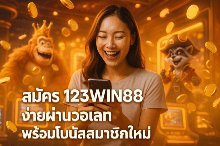สมัคร 123WIN88 ง่ายผ่านวอเลท พร้อมโบนัสสมาชิกใหม่